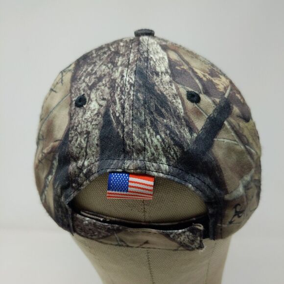 Menard's Men's Camo Strapback Hat Brown Green Adjustable Embroidered Logo #27 - Picture 8 of 11